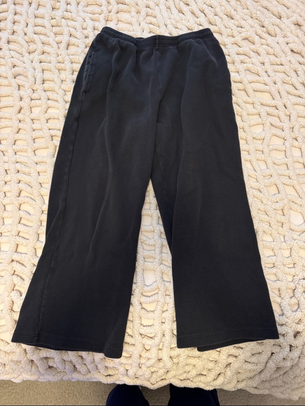 brandy melville black waffle sweatpants